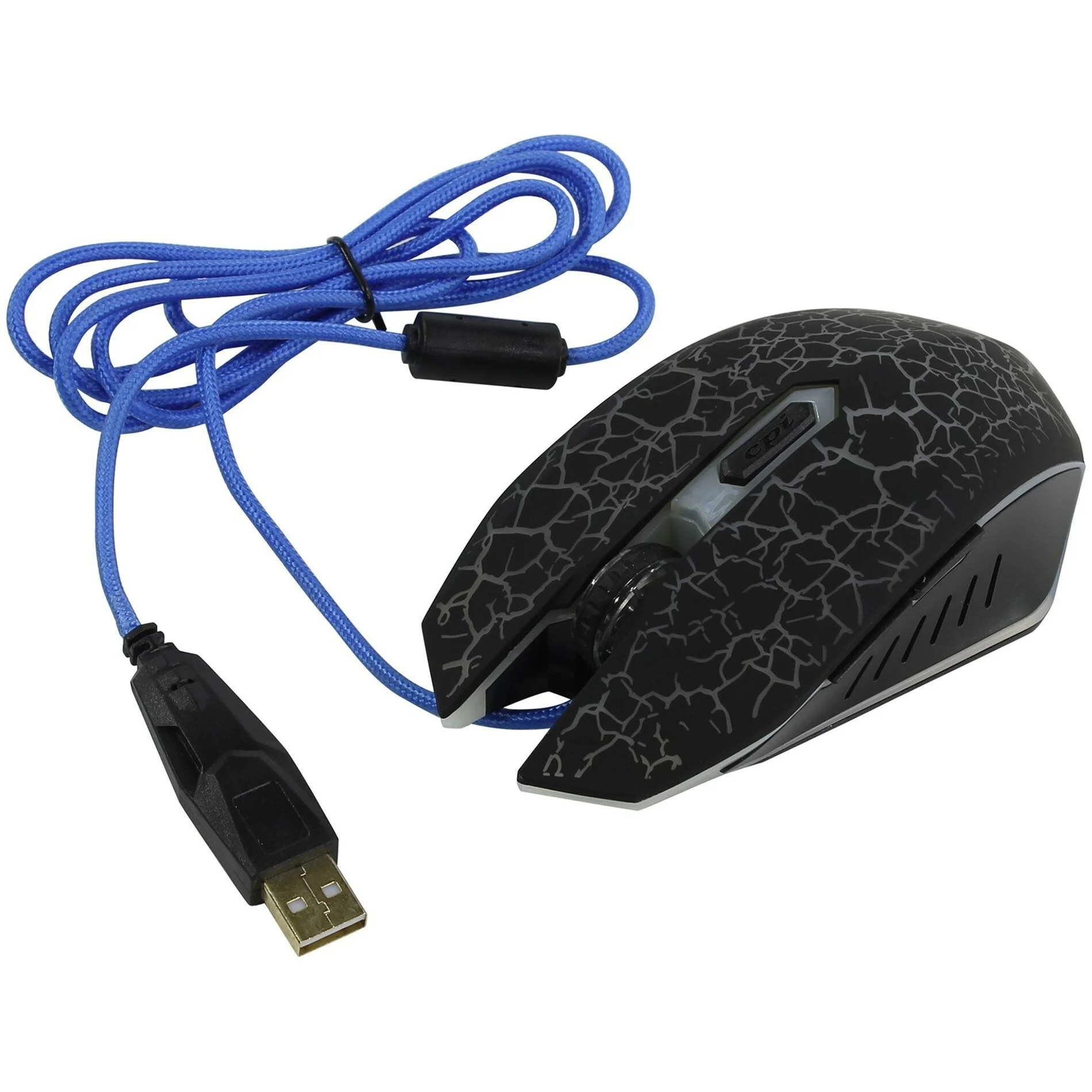 Мышь проводная Qumo Terra M02 черный, 3200 dpi, USB, кнопки - 6