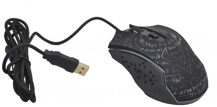 Мышь проводная Qumo Valhalla M35 черный, 3200 dpi, USB, кнопки - 6