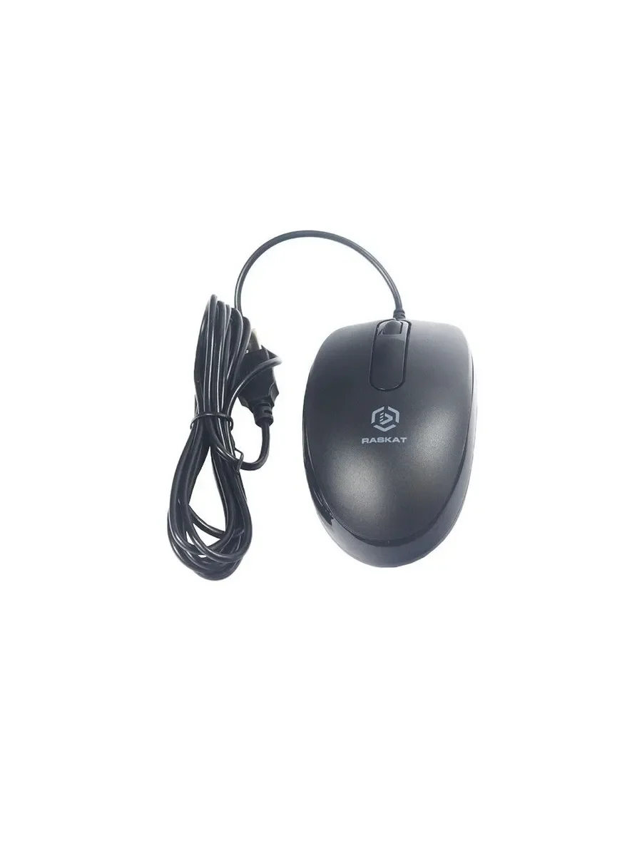 Мышь проводная Raskat M015 черный, 1000 dpi, USB, кнопки - 3