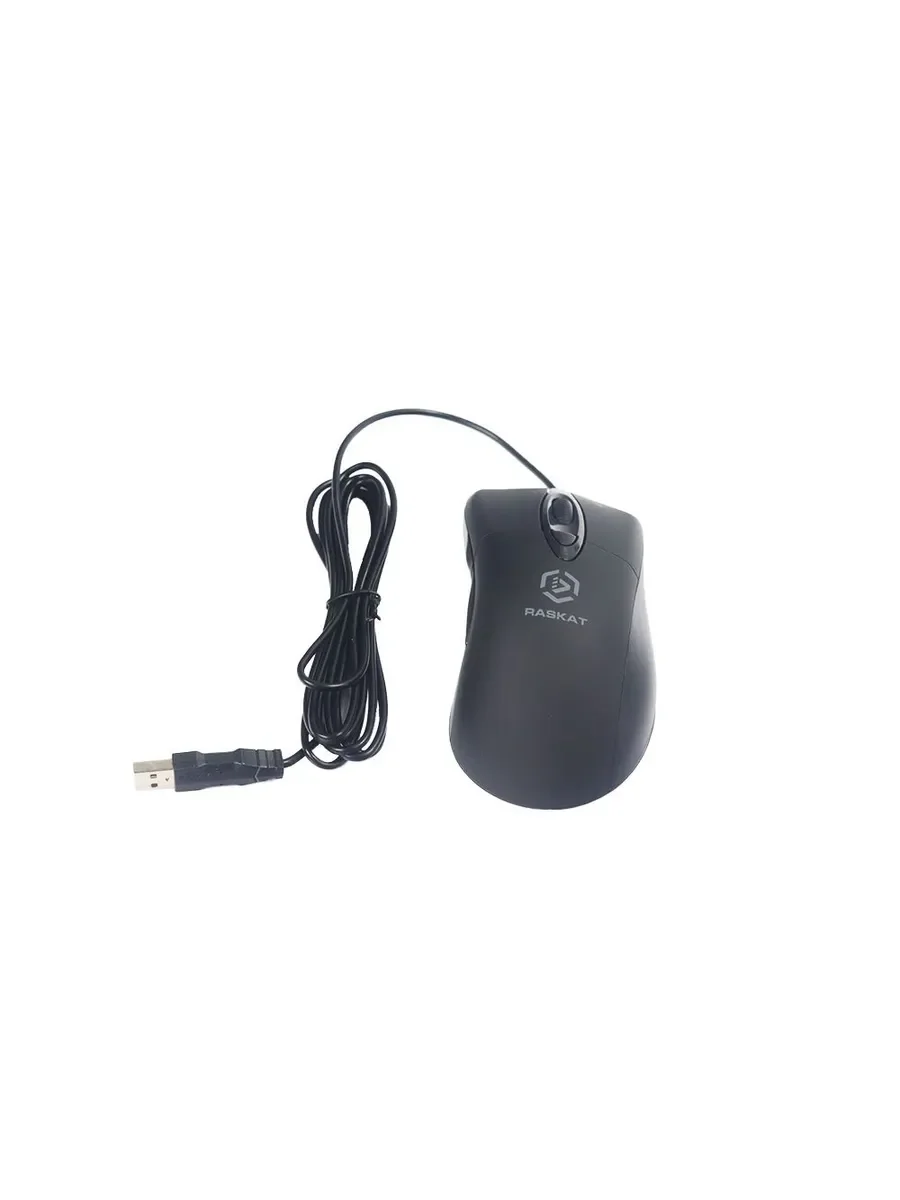 Мышь проводная Raskat M018 черный, 3200 dpi, USB, кнопки - 6
