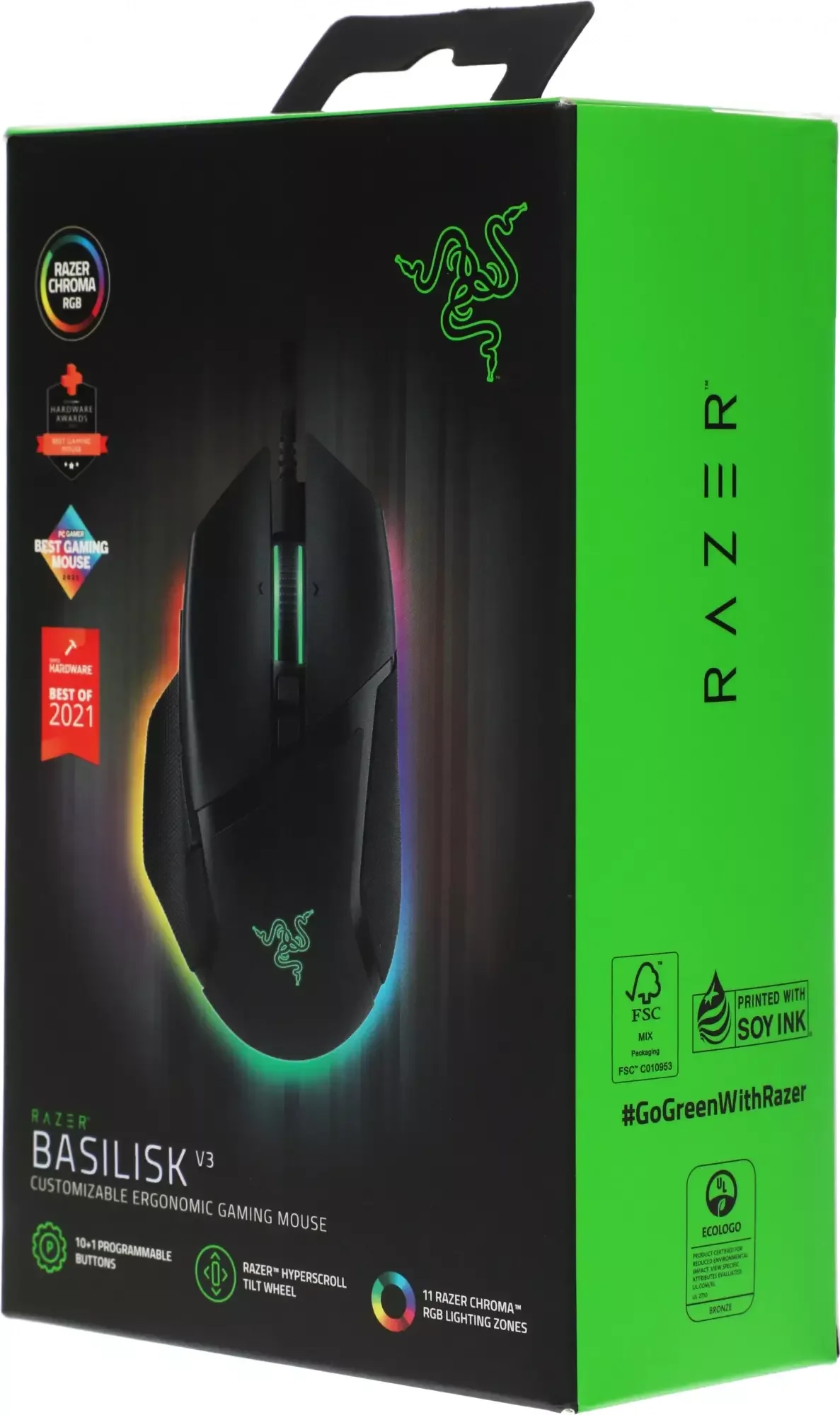 Мышь проводная Razer Basilisk V3 черный, 26000 dpi, USB, кнопки - 11