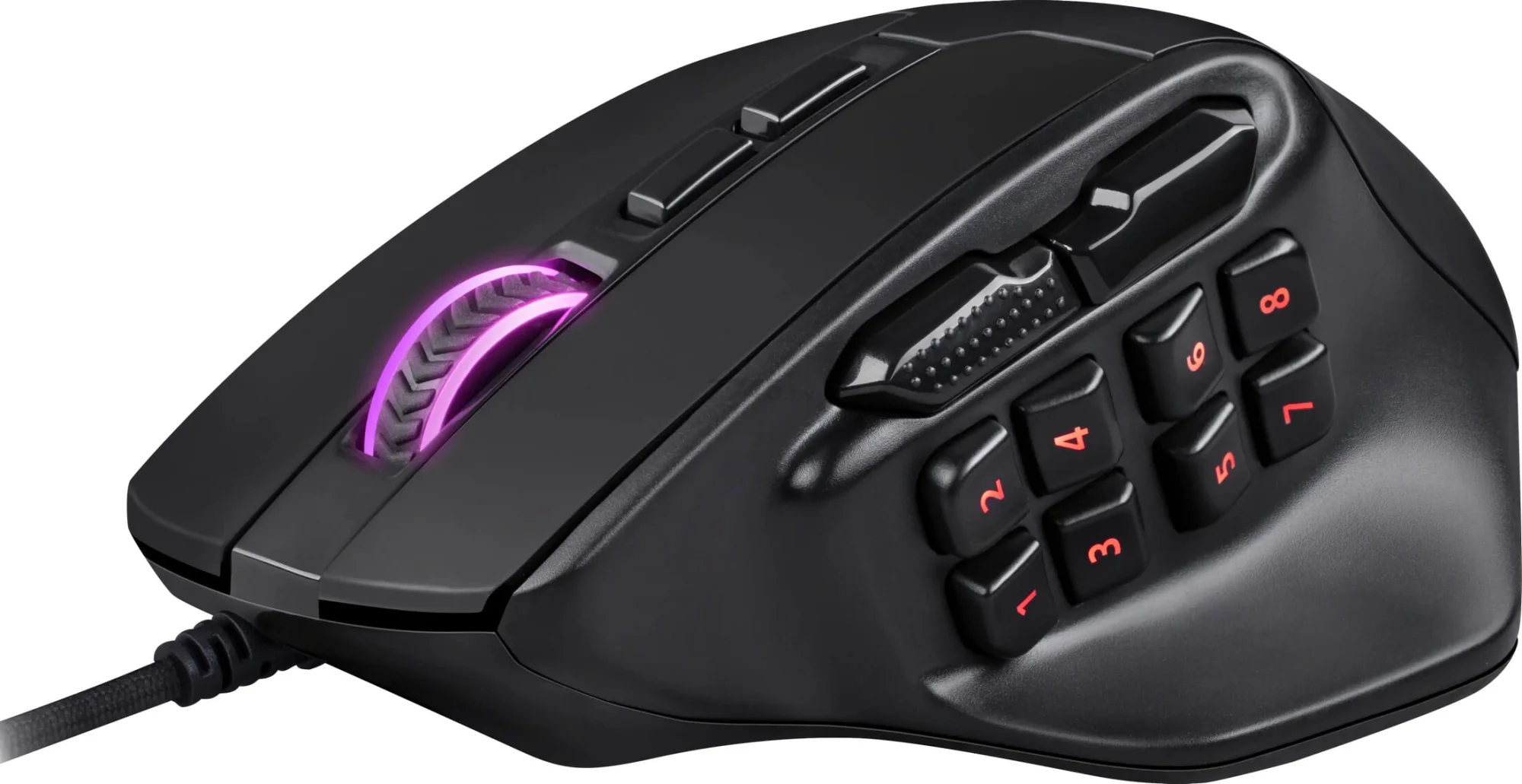 Мышь проводная REDRAGON Aatrox черный, 12400 dpi, USB, кнопки - 15