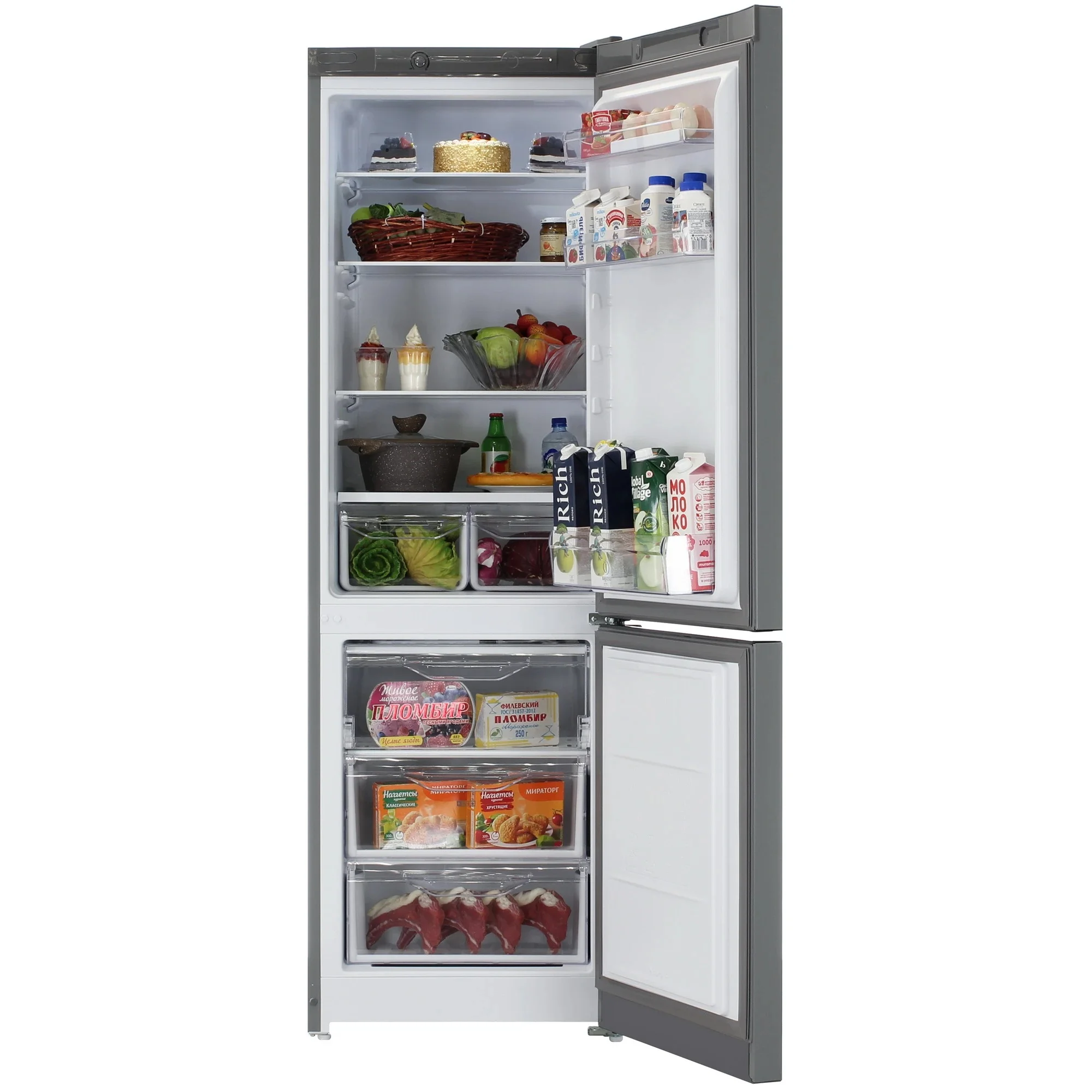 Холодильник двух кам нижн мороз Indesit DS 3180 G размораживание - ручное, 60х185х62