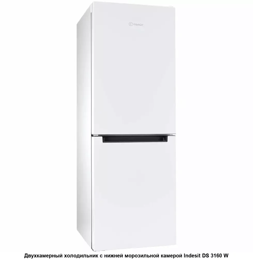 Холодильник двух кам нижн мороз Indesit DS 3200 W 196х60х62 см. капельный 0.729 куб.м. белый