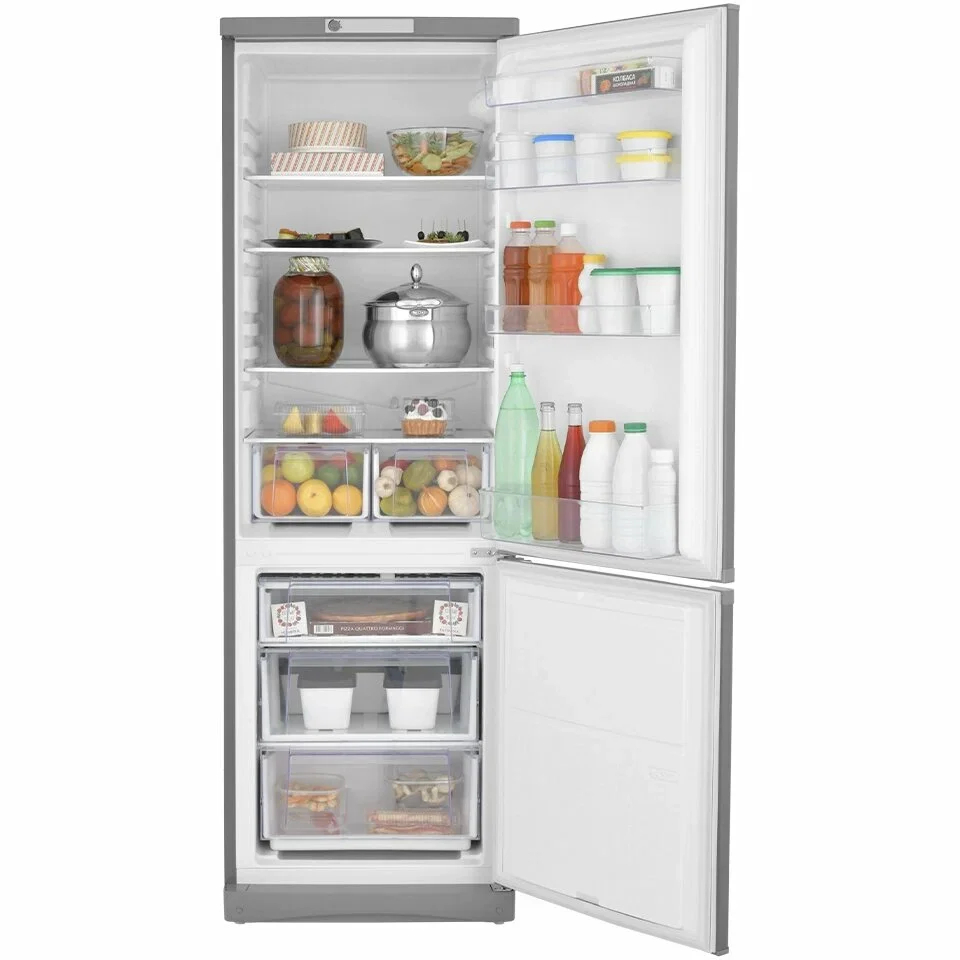 Холодильник двух кам нижн мороз Indesit ES 18 GA 185х60х62 см. капельный 0.688 куб.м. серебристый
