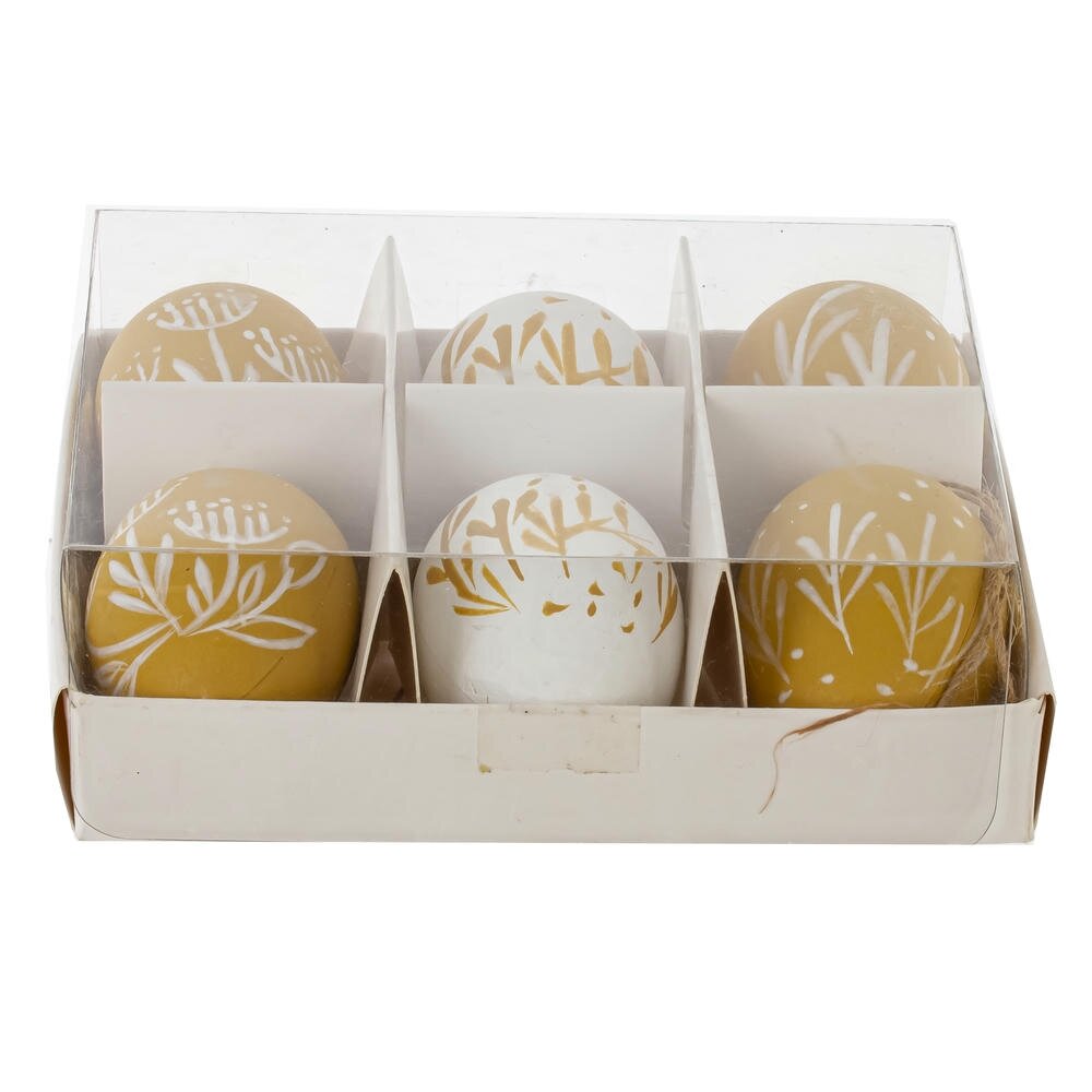 РЕМЕКО Набор из 6-ти изделий декоративных подвесных "Яйцо" (3,5*5,5), L15 W13 H5 см