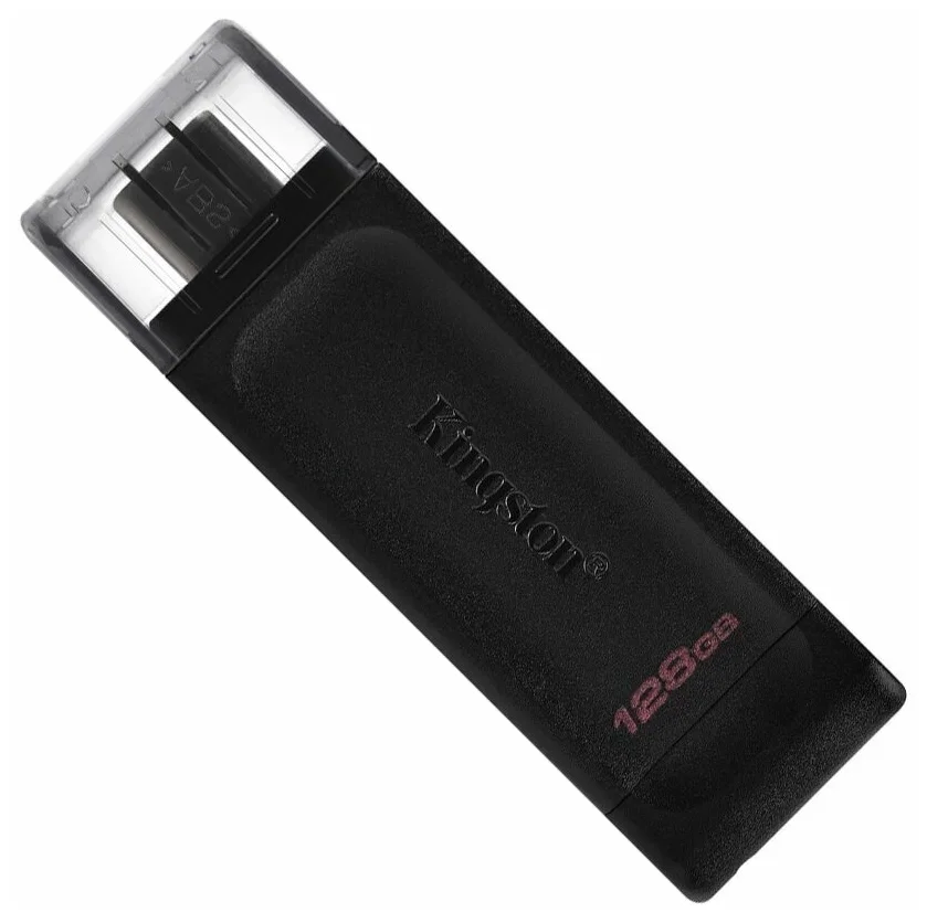 Флешка USB Kingston DataTraveler DT70 (DT70/128Gb), 128Gb, USB Type C, R/W 70/45, черный
