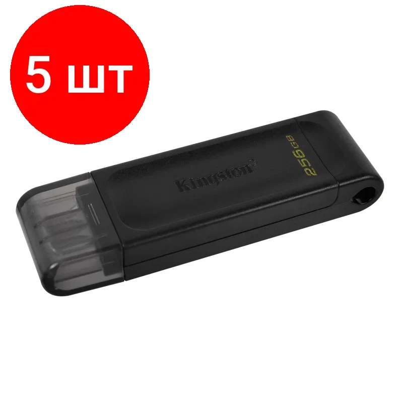 Флешка USB Kingston DataTraveler DT70 (DT70/256Gb), 256Gb, USB Type-C 3.2, R/W 70/45, черный