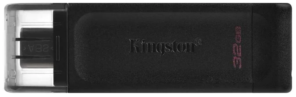 Флешка USB Kingston DataTraveler DT70 (DT70/64Gb), 64Gb, USB-C 3.2 Gen 1, R/W 70/45, черный