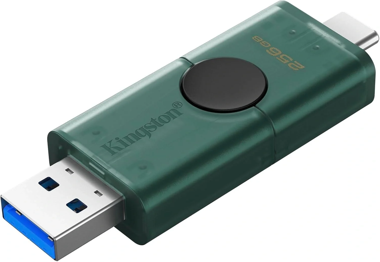 Флешка USB Kingston DataTraveler Duo (DTDEG2/256Gb), 256Gb, USB3.2/Type-C, R/W 150/60, зеленая