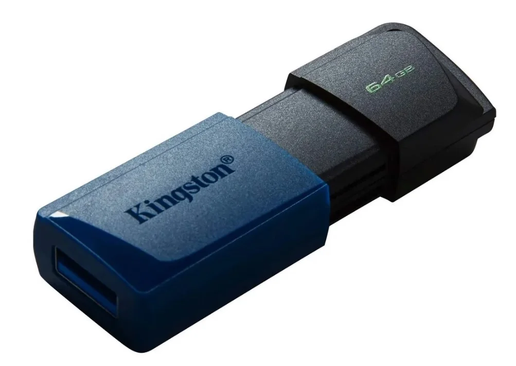 Флешка USB Kingston DataTraveler Exodia M (DTXM/64Gb), 64Gb, USB 3.0, R/W 70/45, черный/синий