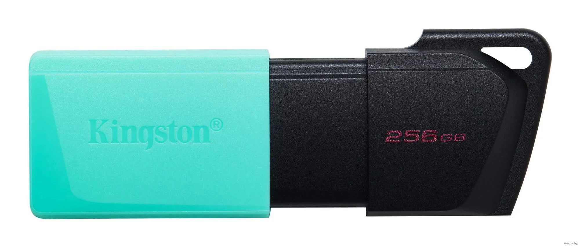Флешка USB Kingston DataTraveler Exodia М (DTXM/256Gb), 256Gb, USB 3.2 Gen 1, R/W 150/60, черный/бирюзовый