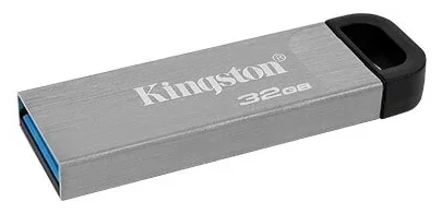 Флешка USB Kingston DataTraveler KYSON (DTKN/128 Gb), 128Gb, USB 3.2 Gen 1, R/W 200/60, серебристый/черный
