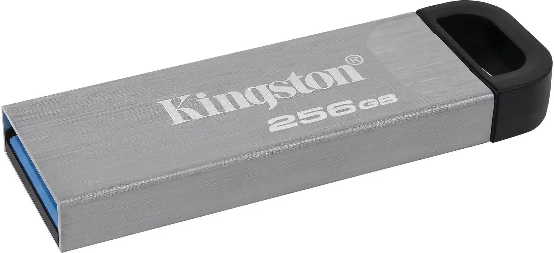 Флешка USB Kingston DataTraveler Kyson (DTKN/512Gb), 512Gb, USB 3.2 Gen 1, R/W 200/60, серебристый/черный
