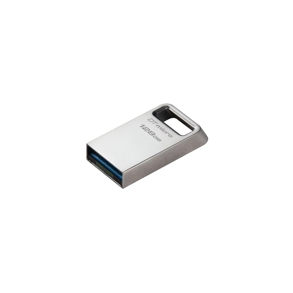 Флешка USB Kingston DataTraveler Micro (DTMC3G2/128Gb), 128Gb, USB 3.2 Gen 1, R/W 200/60, серебристый