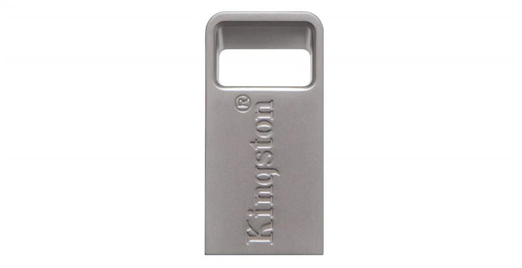 Флешка USB Kingston DataTraveler Micro (DTMC3G2/128Gb), 128Gb, USB 3.2 Gen 1, R/W 200/60, серебристый
