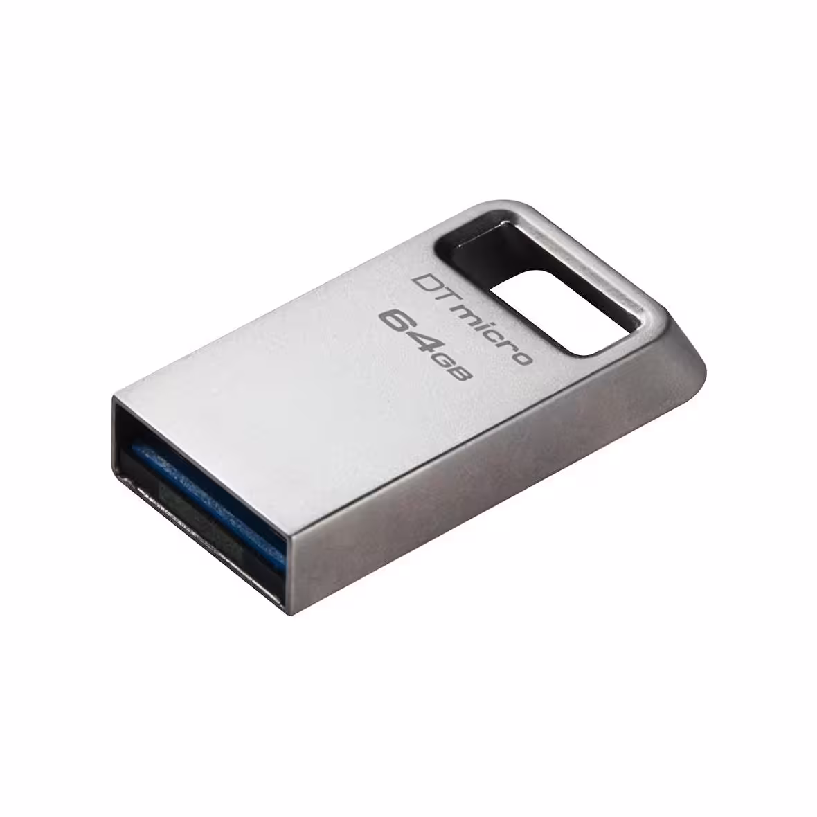 Флешка USB Kingston DataTraveler Micro (DTMC3G2/64Gb), 64Gb, USB 3.2 Gen 1, R/W 200/60, серебристый