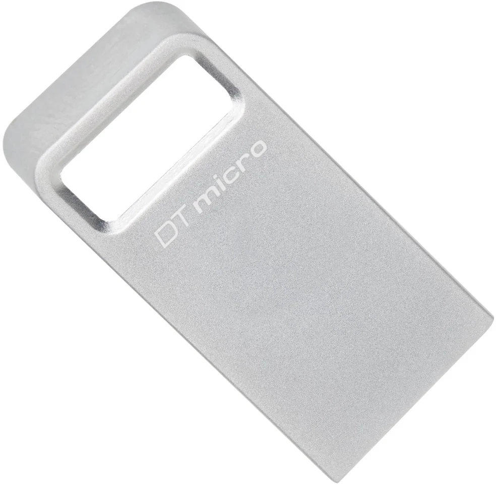Флешка USB Kingston DataTraveler Micro (DTMC3G2/64Gb), 64Gb, USB 3.2 Gen 1, R/W 200/60, серебристый