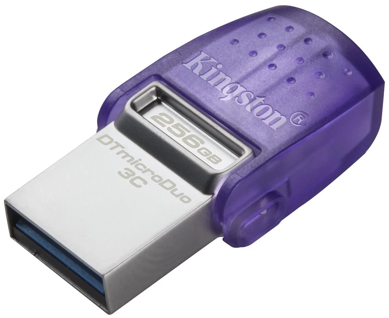 Флешка USB Kingston DataTraveler microDuo 3C (DTDUO3CG3/256GB), 256Gb, USB 3.2 Gen 1/Type-C, R/W 200/15, фиолетовый