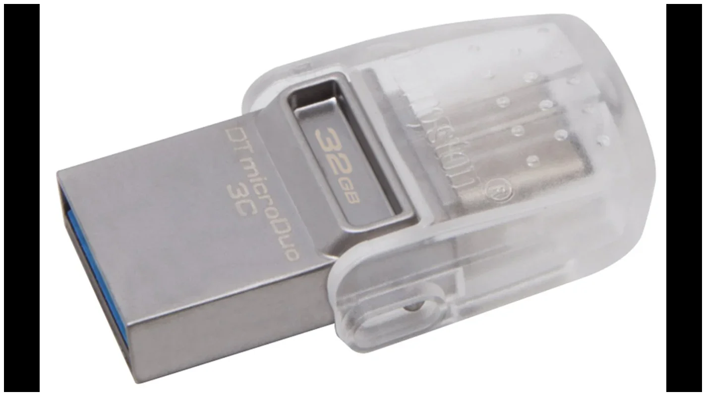 Флешка USB Kingston DataTraveler microDuo 3C (DTDUO3CG3/64Gb), 64Gb, USB 3.2 Gen 1/Type-C, R/W 200/15, фиолетовый