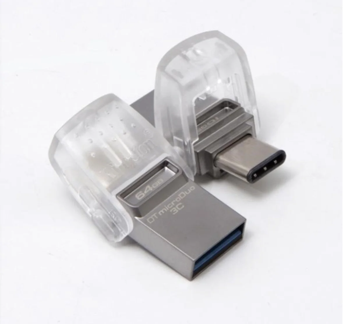 Флешка USB Kingston DataTraveler microDuo 3C (DTDUO3CG3/64Gb), 64Gb, USB 3.2 Gen 1/Type-C, R/W 200/15, фиолетовый