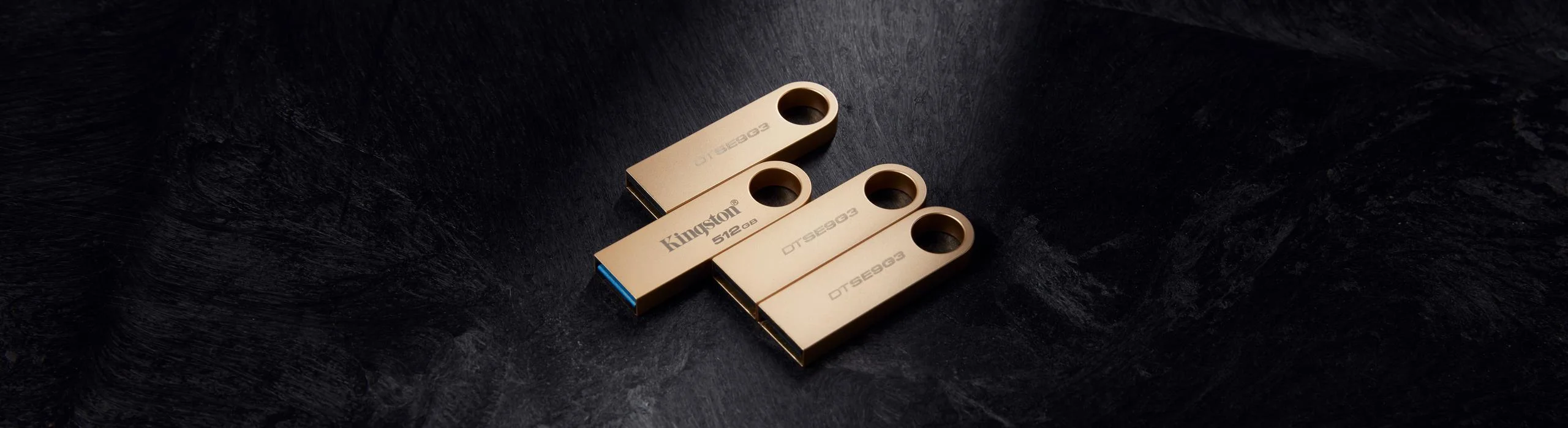 Флешка USB Kingston DataTraveler SE9 G3 (DTSE9G3/512Gb), 512Gb, USB 3.2 Gen 1, R/W 220/100, золотистый
