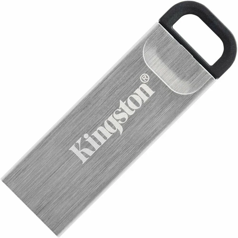 Флешка USB Kingston KYSON (DTKN/256GB), 256Gb, USB 3.2 Gen 1, R/W 200/60, серебристый/черный