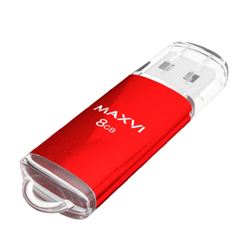 Флешка USB Maxvi MP2 red (FD16GbUSB20C10MP2), 16Gb, USB 2.0, R/W 15/5, красный/черный