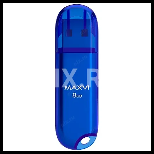 Флешка USB Maxvi P1 32Gb USB 2.0 blue, монолит с колпачком, ABS пластик