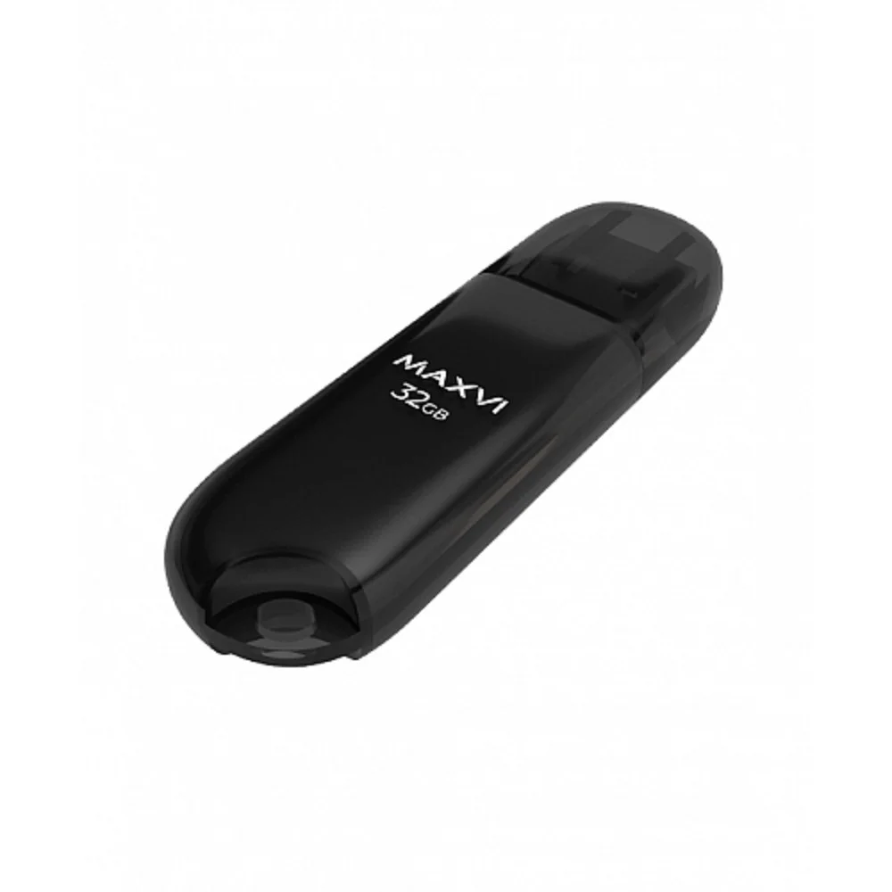 Флешка USB Maxvi P1 32Gb USB 2.0 blue, монолит с колпачком, ABS пластик