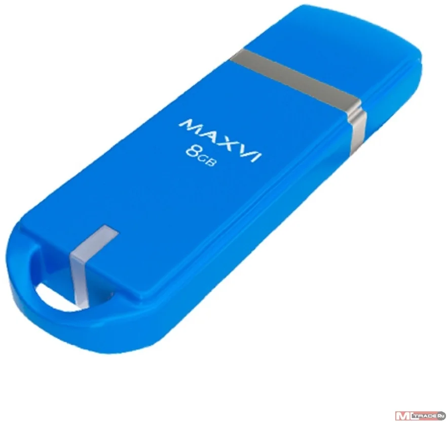 Флешка USB Maxvi P3 32Gb USB 2.0 черный, монолит с колпачком, ABS пластик