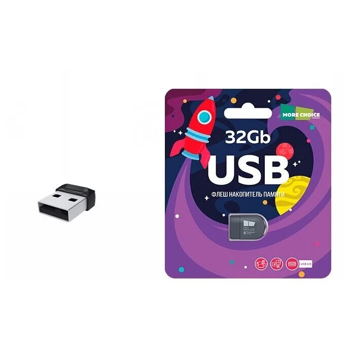 Флешка USB More Choice (4610196404917) MF32-2 - черный