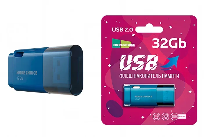 Флешка USB More Choice (4610196404917) MF32-2 - черный