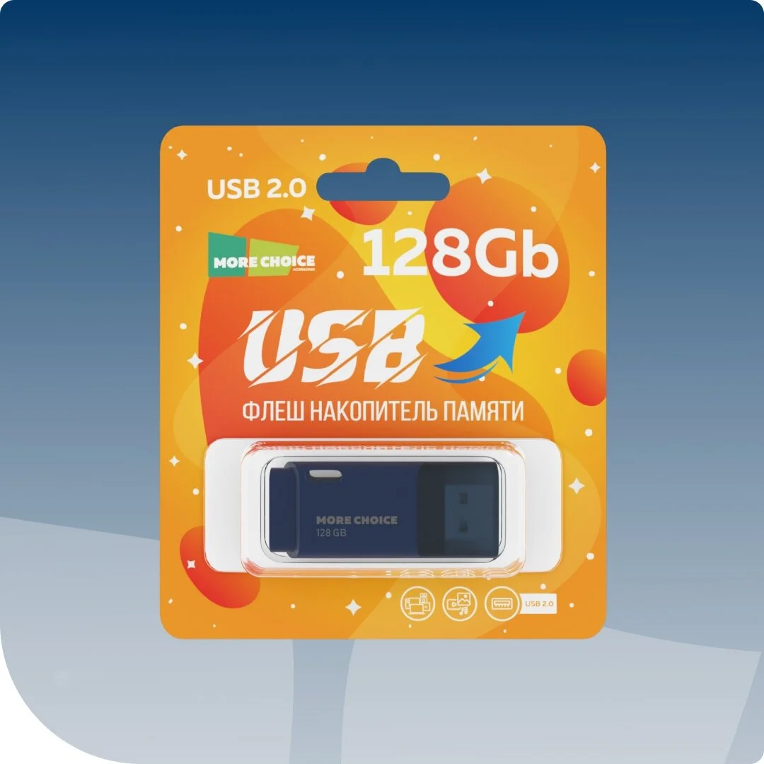 Флешка USB More Choice (4610196405112) MF128 - черный