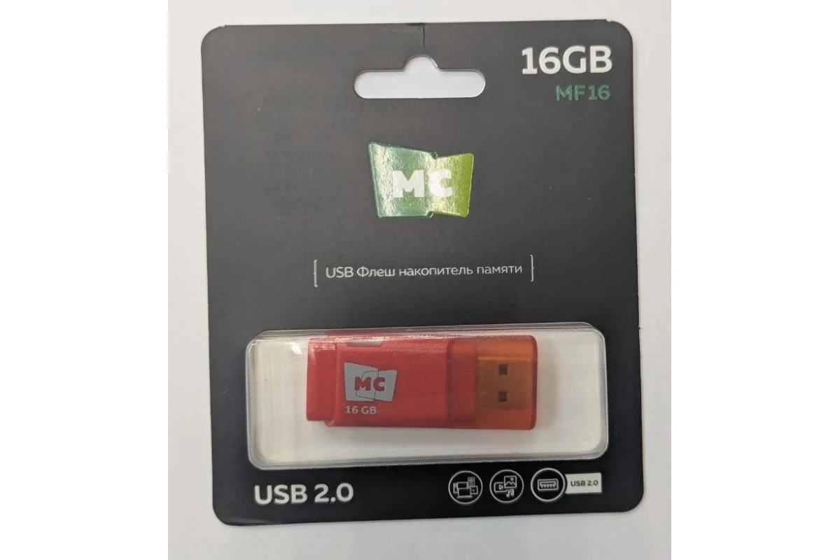 Флешка USB More Choice (4610196407574) MF16-4 USB 16 Gb 2.0 Red