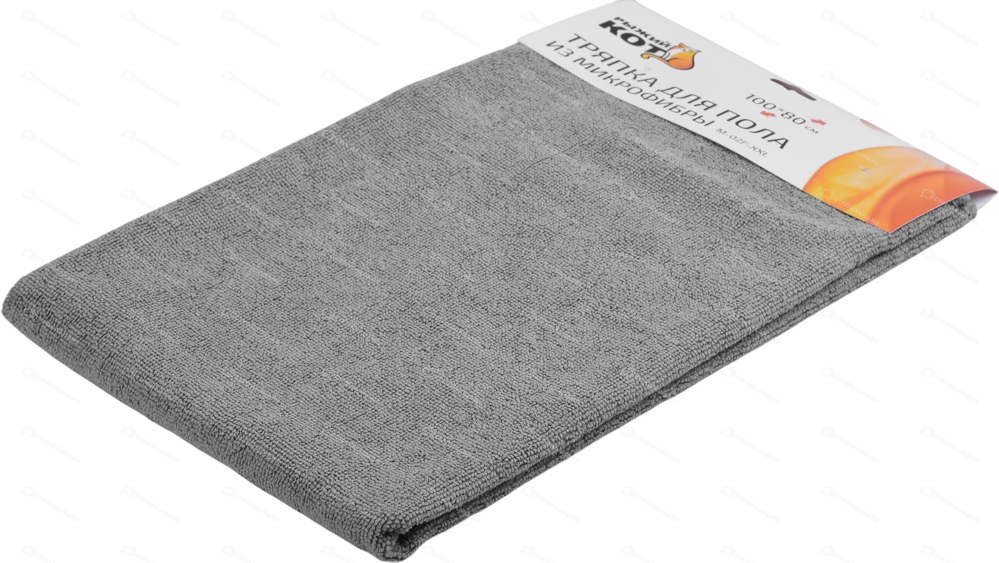 СКР Тряпка для пола из микрофибры M-02F-XXL, цвет: серый, размер: 80х100см