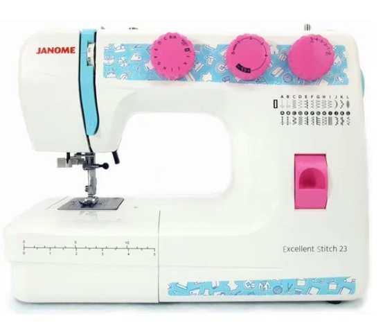 Швейная машина Janome Excellent Stitch 23 белый EXCELLENT STITCH 23, 60 Вт, 23 швейные операции