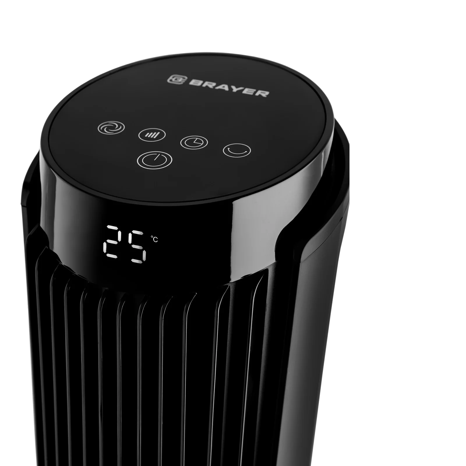Вентилятор колонный BRAYER BR4983 пульт ДУ, вращение 70°, 50 Вт, LED-дисплей