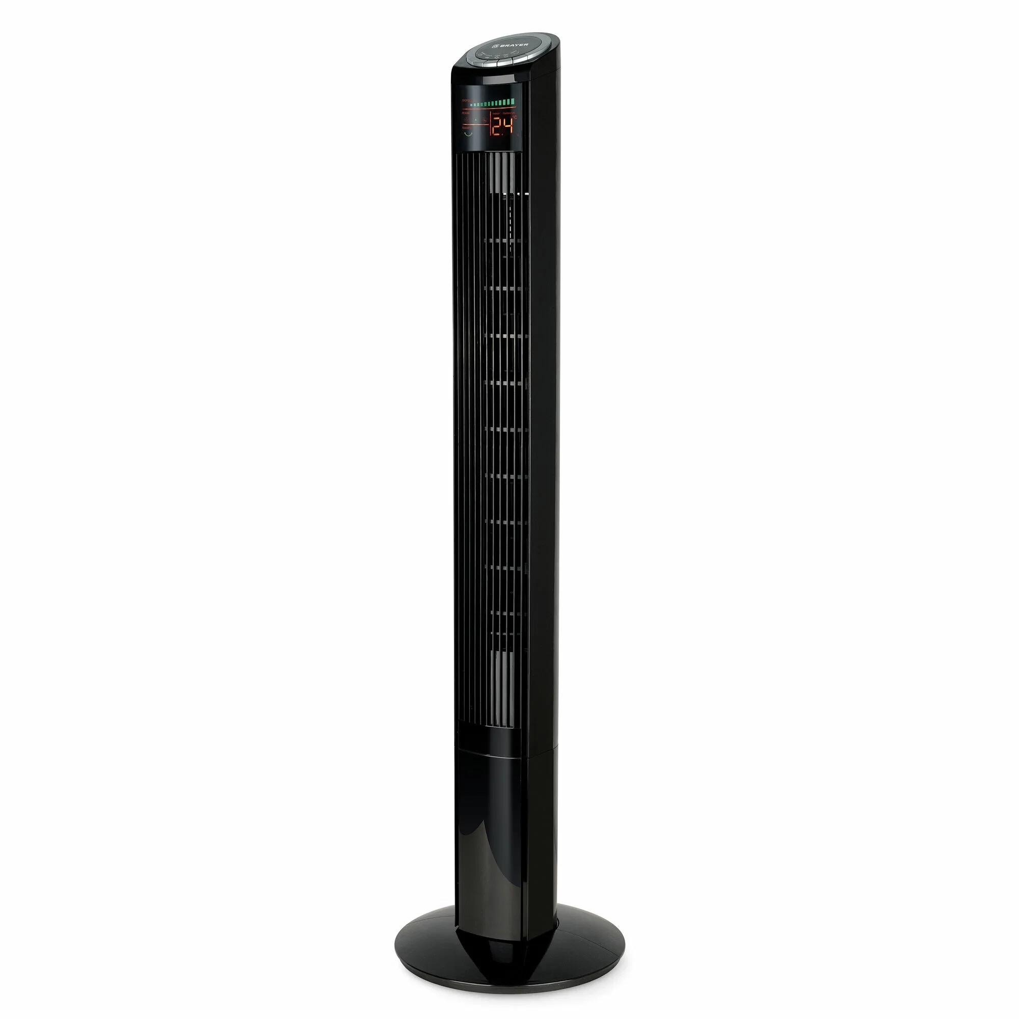 Вентилятор колонный BRAYER BR4985, пульт ДУ, вращение 70°, 45 Вт, LED-дисплей