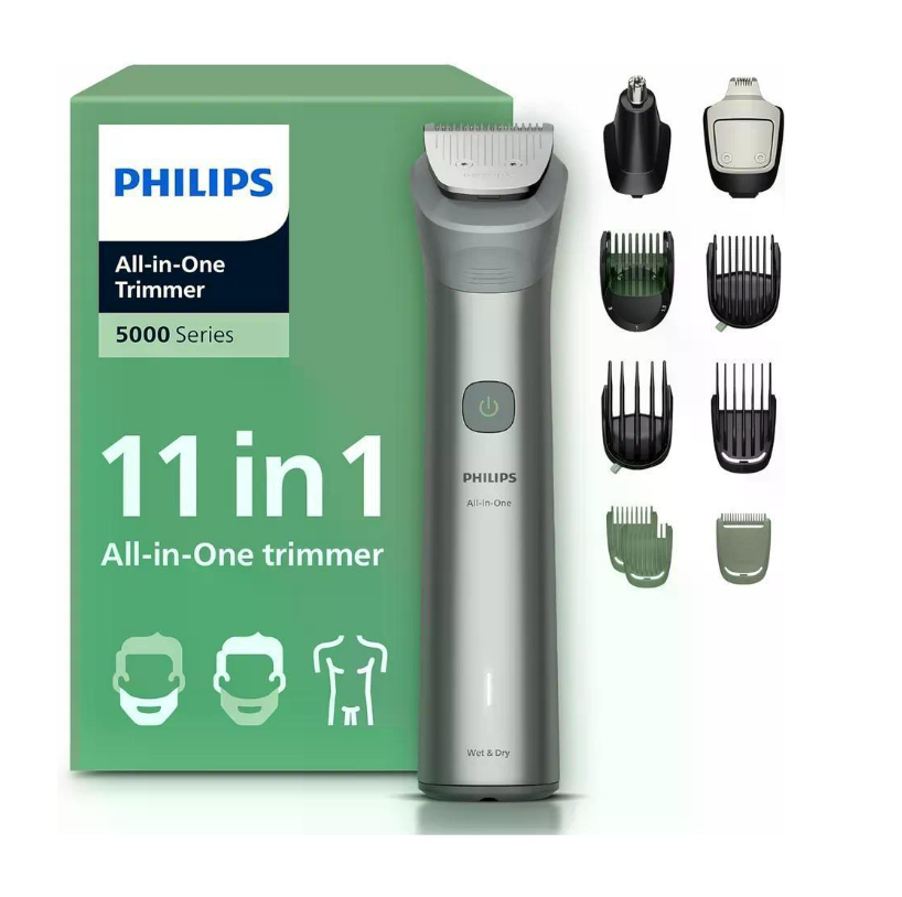 Триммер Philips MG5941/15, серый, 120 минут. USB‑A, быстрая зарядка 5 мин