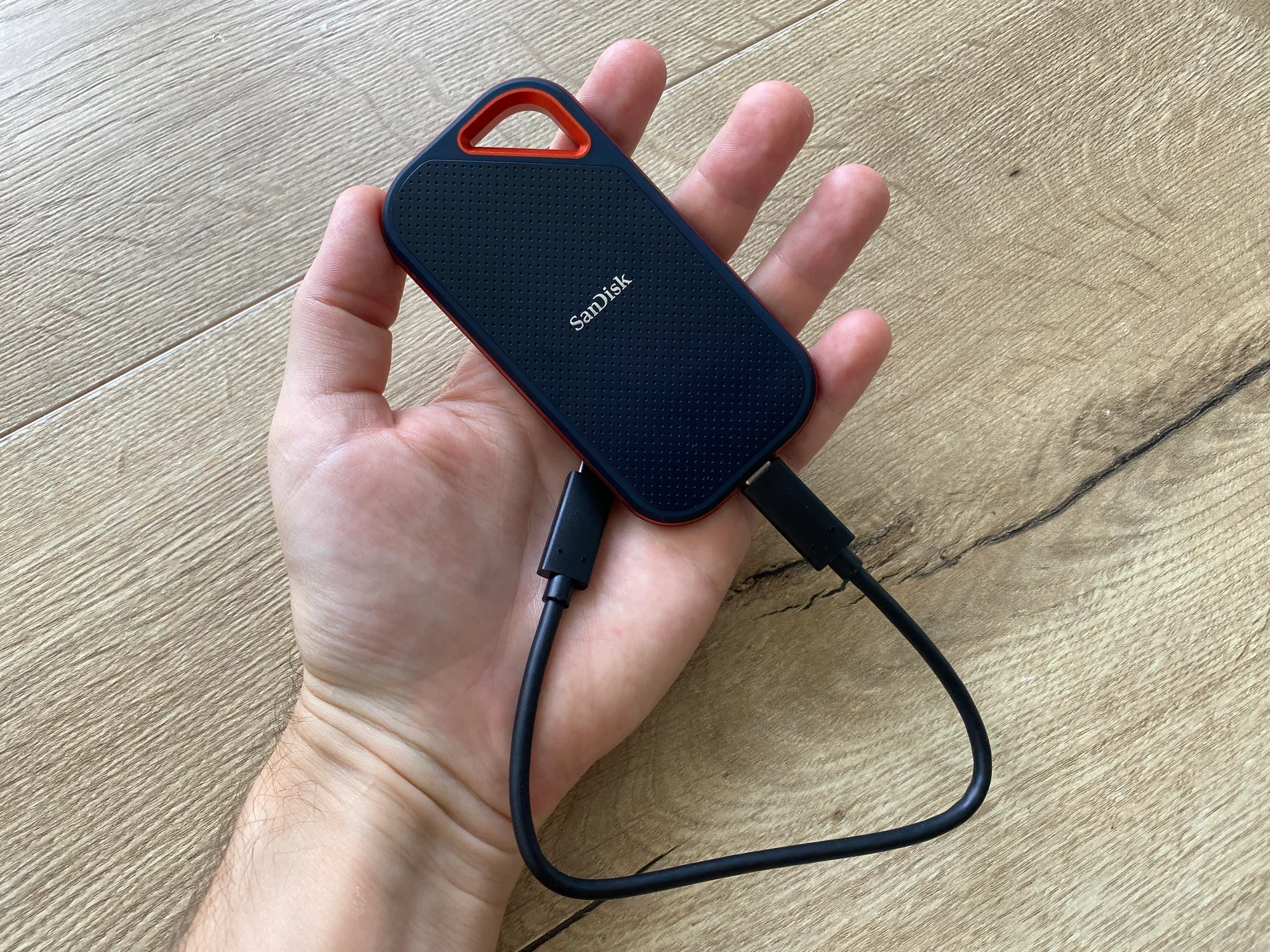 Внешний SSD SanDisk Portable, 2TB, USB 3.2 Gen 2 Type-C, R/W 800/-, черный