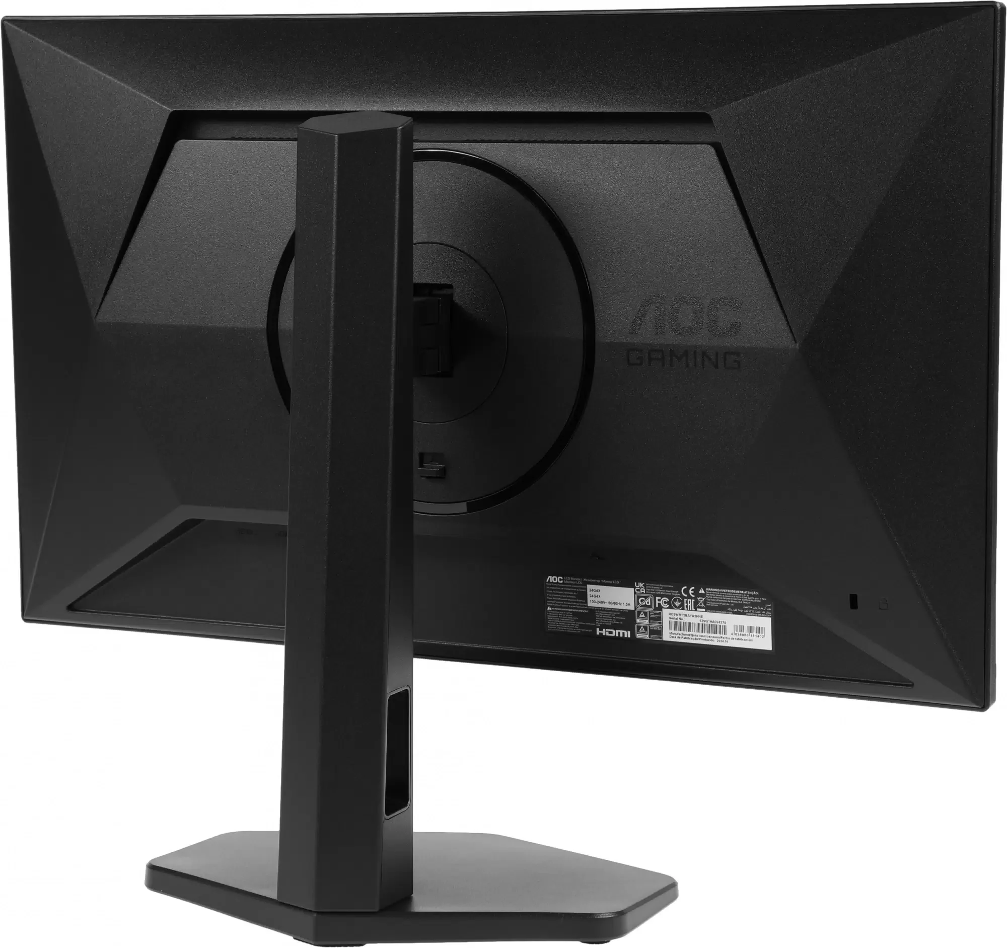 Монитор 23.8" AOC 24G4H Black (IPS, 1920x1080, 200Hz, 0.3 ms, 178°/178°, 300 cd/m, 1000:1, +HDMI 2.0, +DisplayPort 1.4)