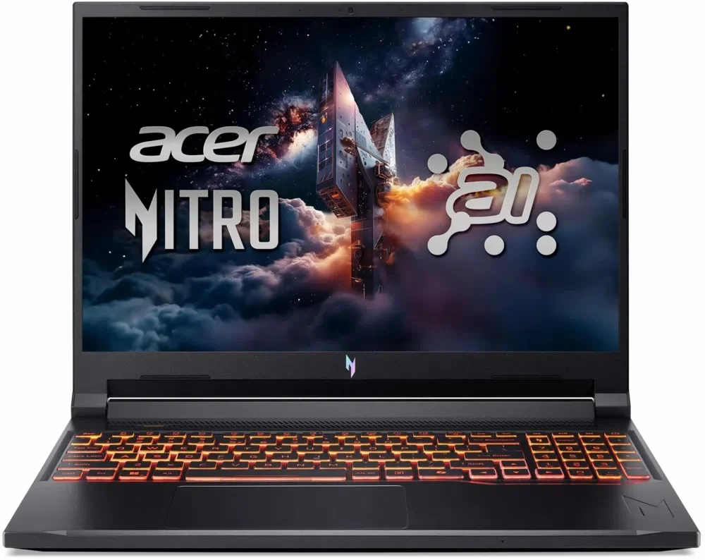 Ноутбук Acer Nitro V 16S ANV16S-71-58YF Core 5 210H 16Gb SSD1Tb NVIDIA GeForce RTX 5060 8Gb 16" IPS WQXGA (2560x1600) без ОС black WiFi BT Cam (NH.U28