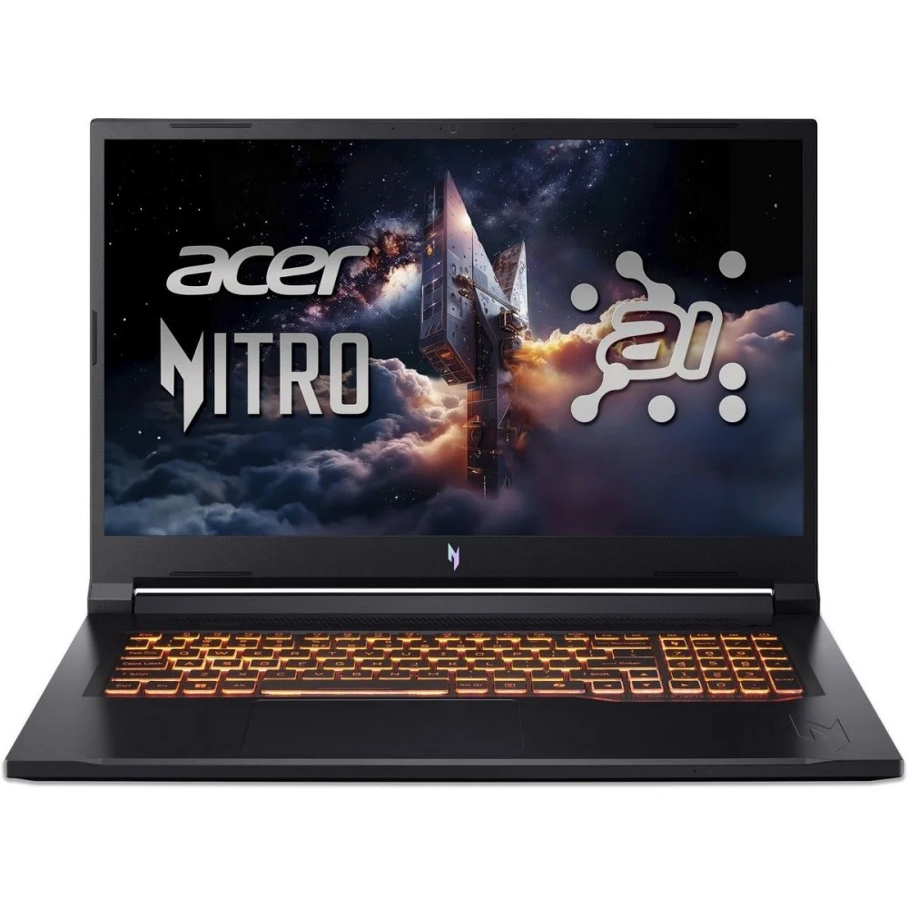 Ноутбук Acer Nitro V 17 AI ANV17-41-R6A6 Ryzen 7 260 16Gb SSD1Tb NVIDIA GeForce RTX 5060 8Gb 17.3" IPS FHD (1920x1080) без ОС black WiFi BT Cam (NH.QY