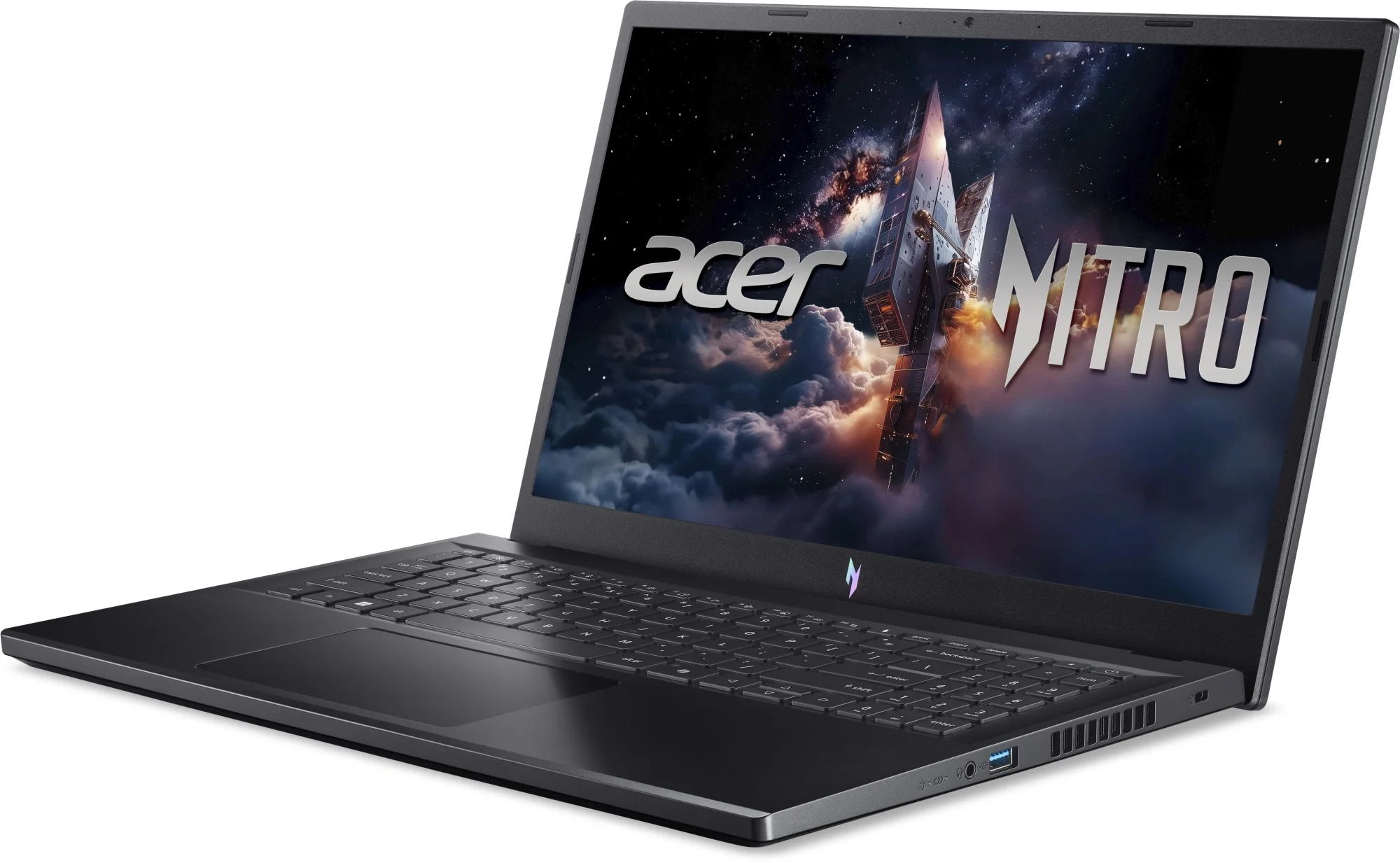 Ноутбук Acer Nitro V 17 AI ANV17-41-R6A6 Ryzen 7 260 16Gb SSD1Tb NVIDIA GeForce RTX 5060 8Gb 17.3" IPS FHD (1920x1080) без ОС black WiFi BT Cam (NH.QY