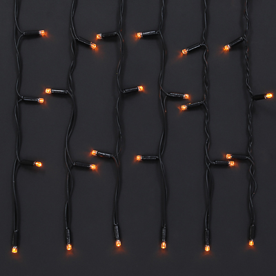 VETTA BY Эл.гирлянда бахрома уличная, 3x0.6х0.4м, 100LED, желтый,пост свеч,ПВХ черный,коннект,IP65,2