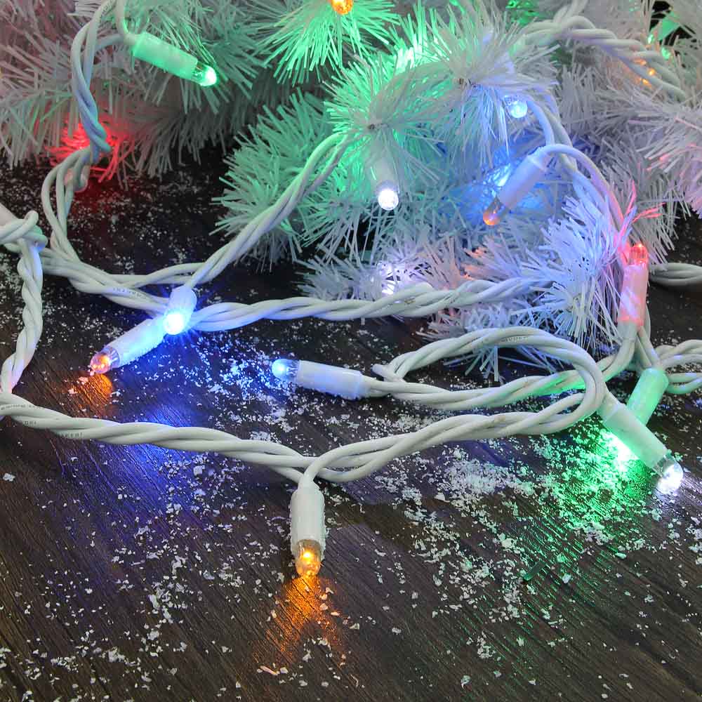 VETTA BY Эл.гирлянда вьюн уличный, 10м, 100LED, "Новый мульти",мерцание, ПВХ белый,коннектор,IP65,22