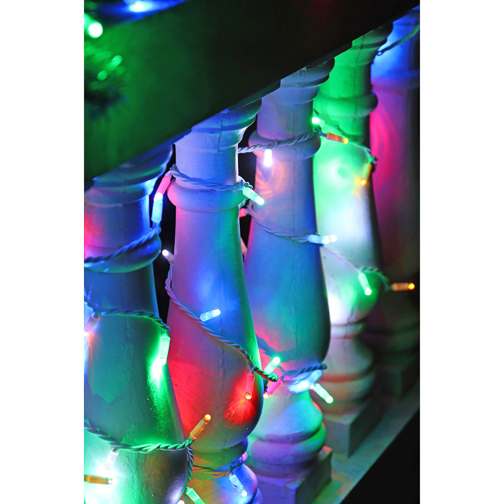 VETTA BY Эл.гирлянда вьюн уличный, 10м, 100LED, "Новый мульти",мерцание, ПВХ белый,коннектор,IP65,22