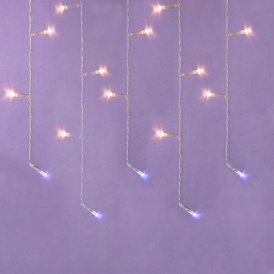 VETTA Гирлянда эл. бахрома,СНОУ БУМ 96LED, 3x0.5x0,7м, шампань, пост.свечение, ПВХ прозрач, коннект