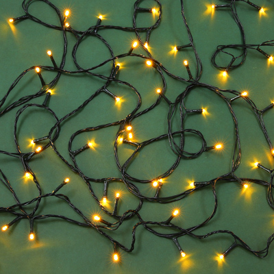 VETTA Гирлянда эл. вьюн улич, 10м, 100LED, шампань, пост.св., ПВХ зел, коннект, IP44, 220В
